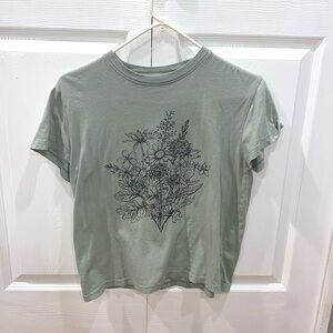 Light Green Floral T-Shirt